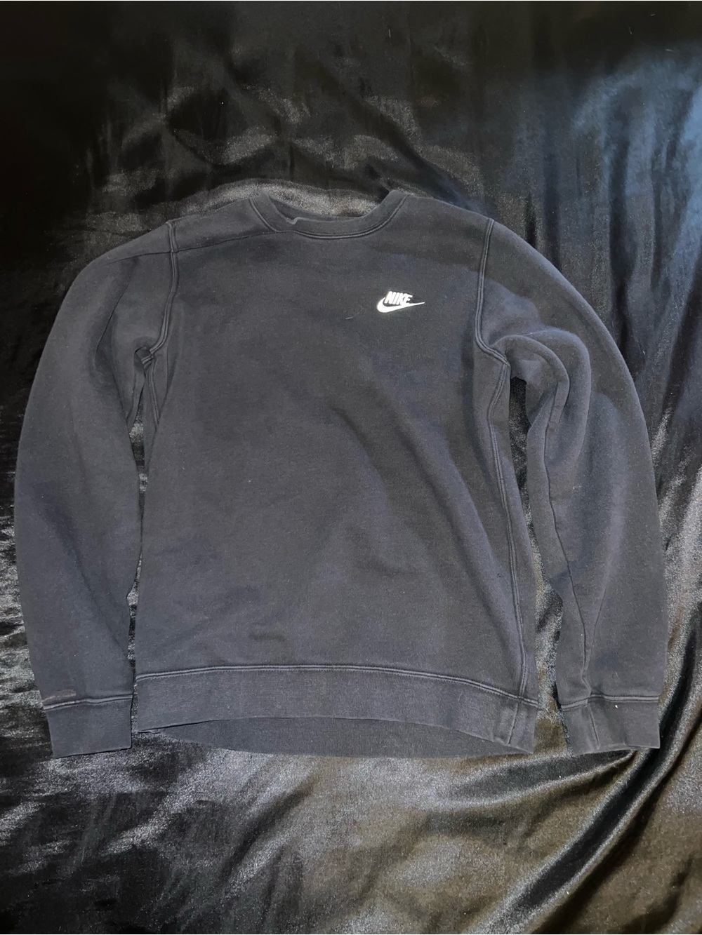 Nike Black Crewneck Sweatshirt with White Swoosh
